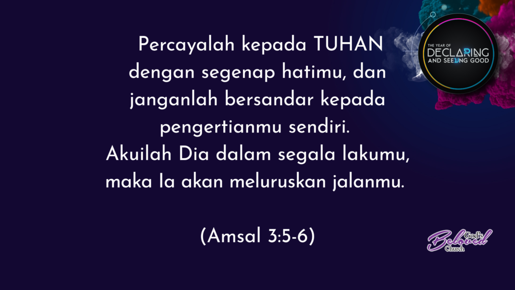 Ayat Renungan Mingguan Amsal 3:5-6 - God's Beloved Church